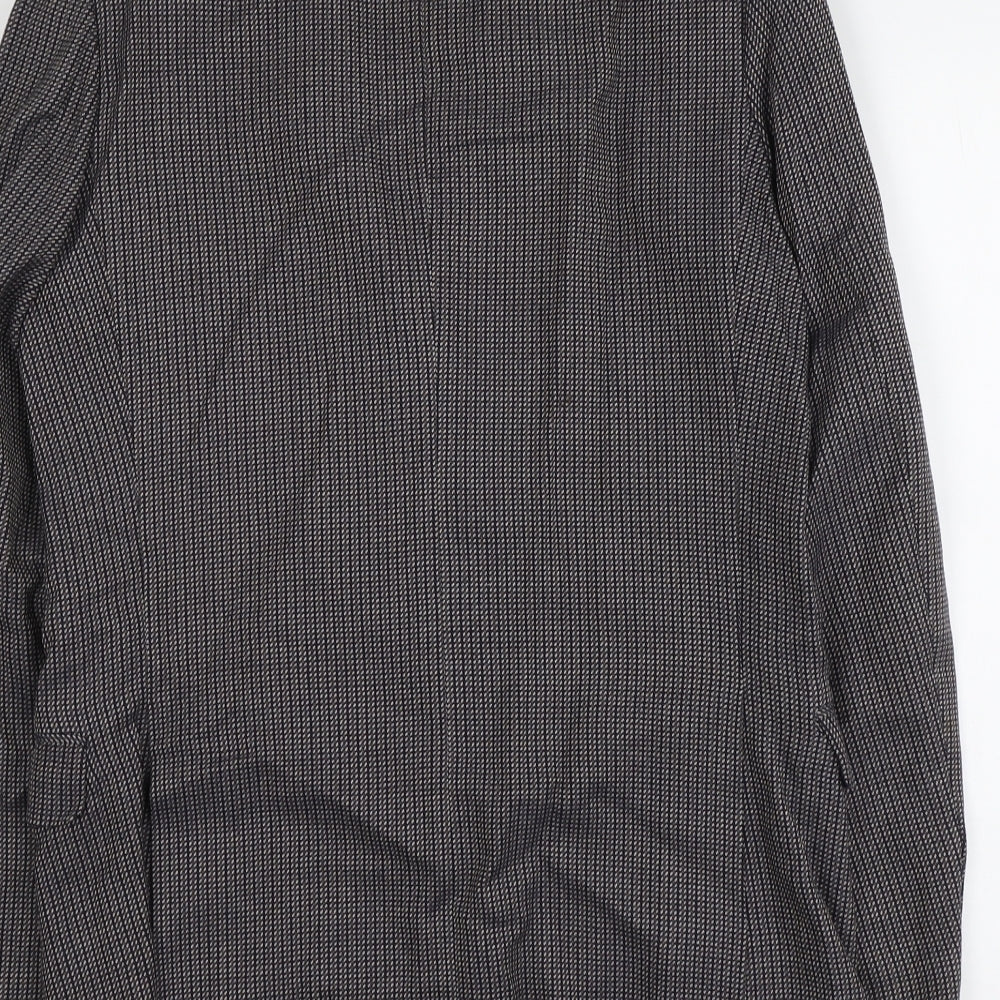 Marks and Spencer Mens Grey Geometric Wool Jacket Suit Jacket Size M Regular