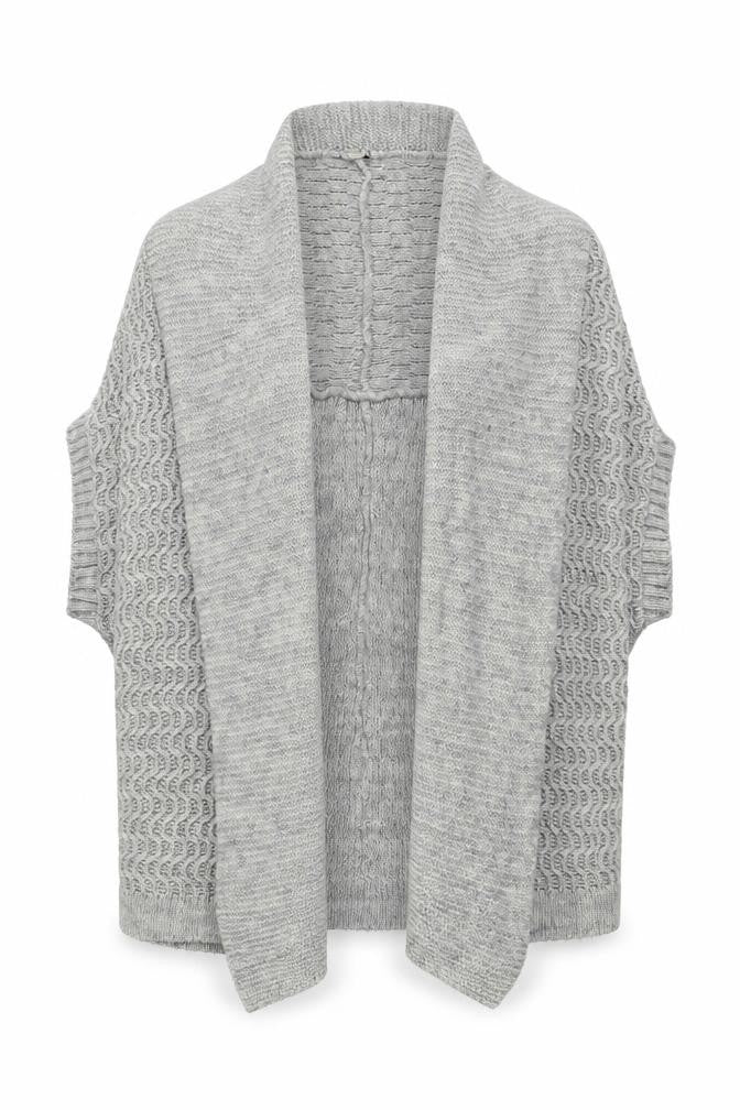Topshop Womens Grey V-Neck Geometric Acrylic Cardigan Jumper Size 12