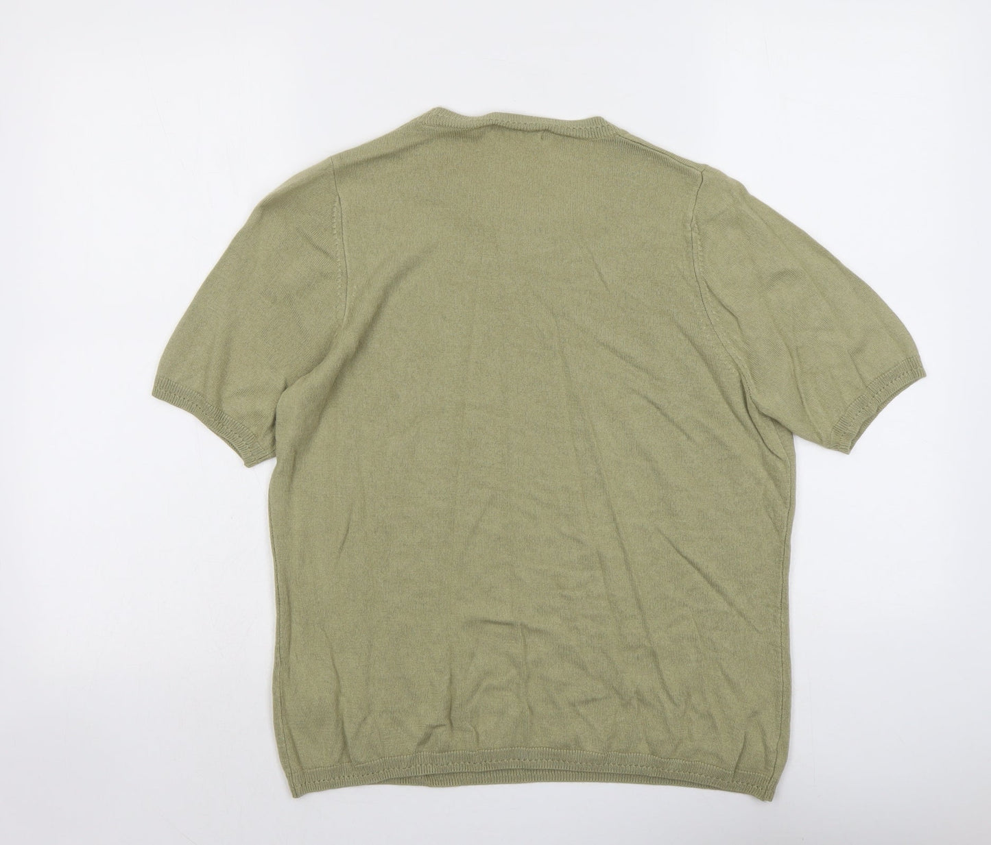 Marks and Spencer Womens Green Round Neck Acrylic Pullover Jumper Size 16