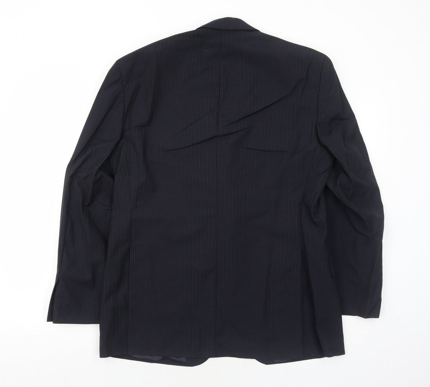 Suithouse Mens Black Striped Wool Jacket Suit Jacket Size 38 Regular