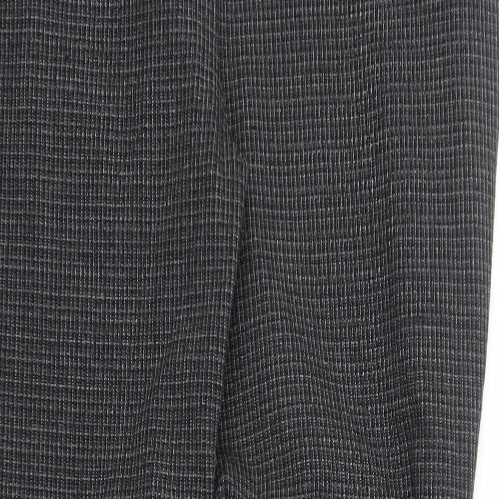 Harry Hall Womens Black Check Polyester Trousers Size 32 in Regular Zip - Jodhpurs