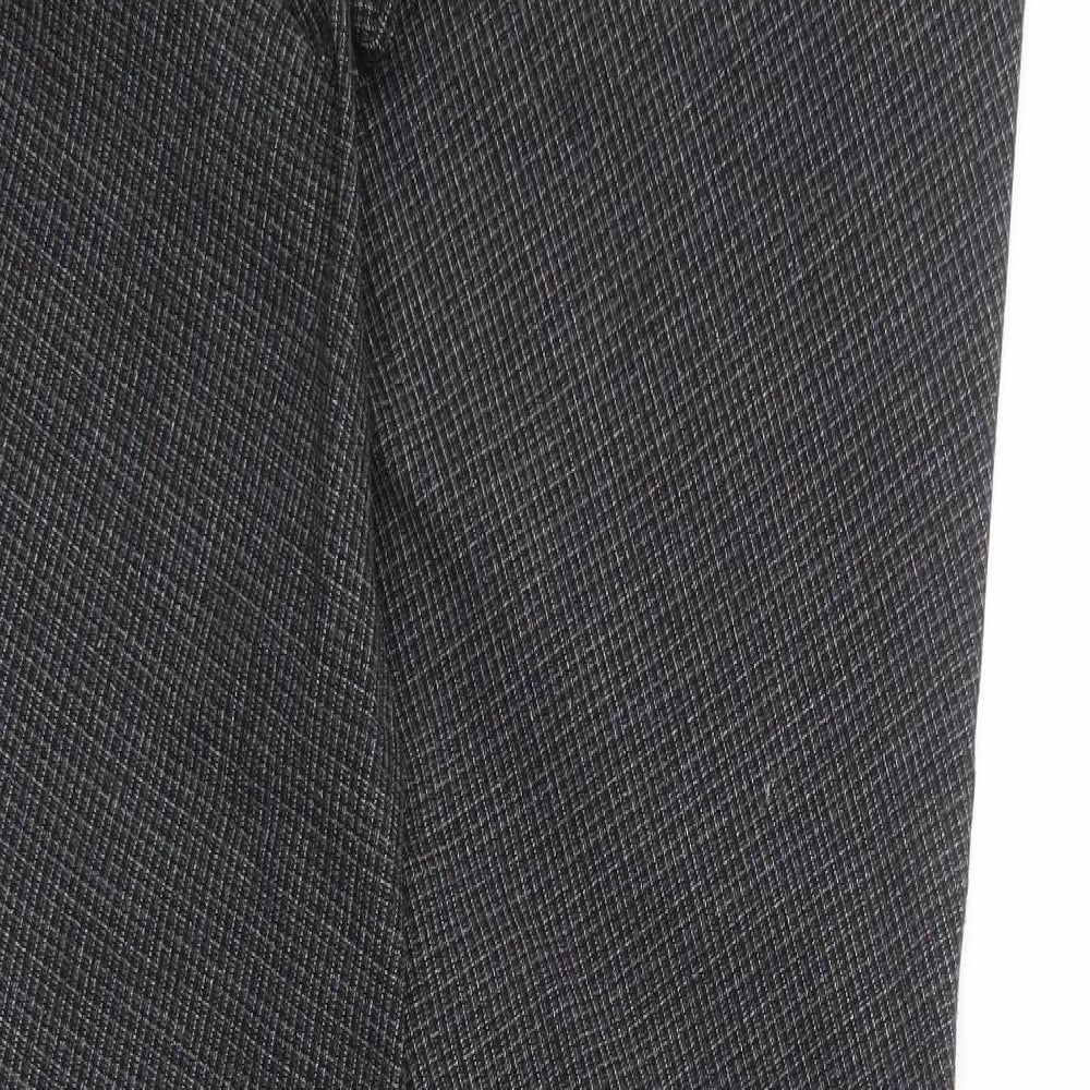 Harry Hall Womens Black Check Polyester Trousers Size 32 in Regular Zip - Jodhpurs