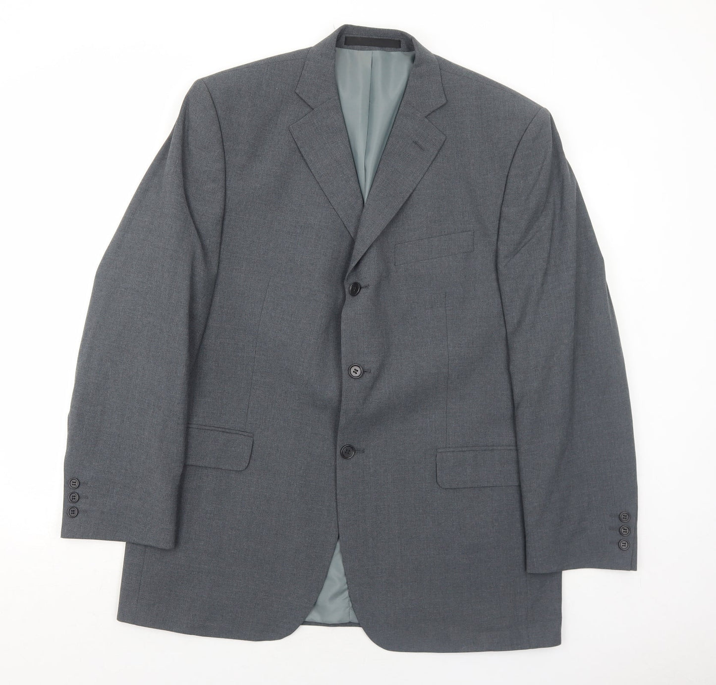 Marks and Spencer Mens Grey Polyester Jacket Suit Jacket Size 42 Regular