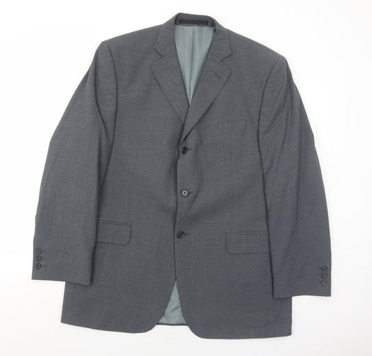 Marks and Spencer Mens Grey Polyester Jacket Suit Jacket Size 42 Regular