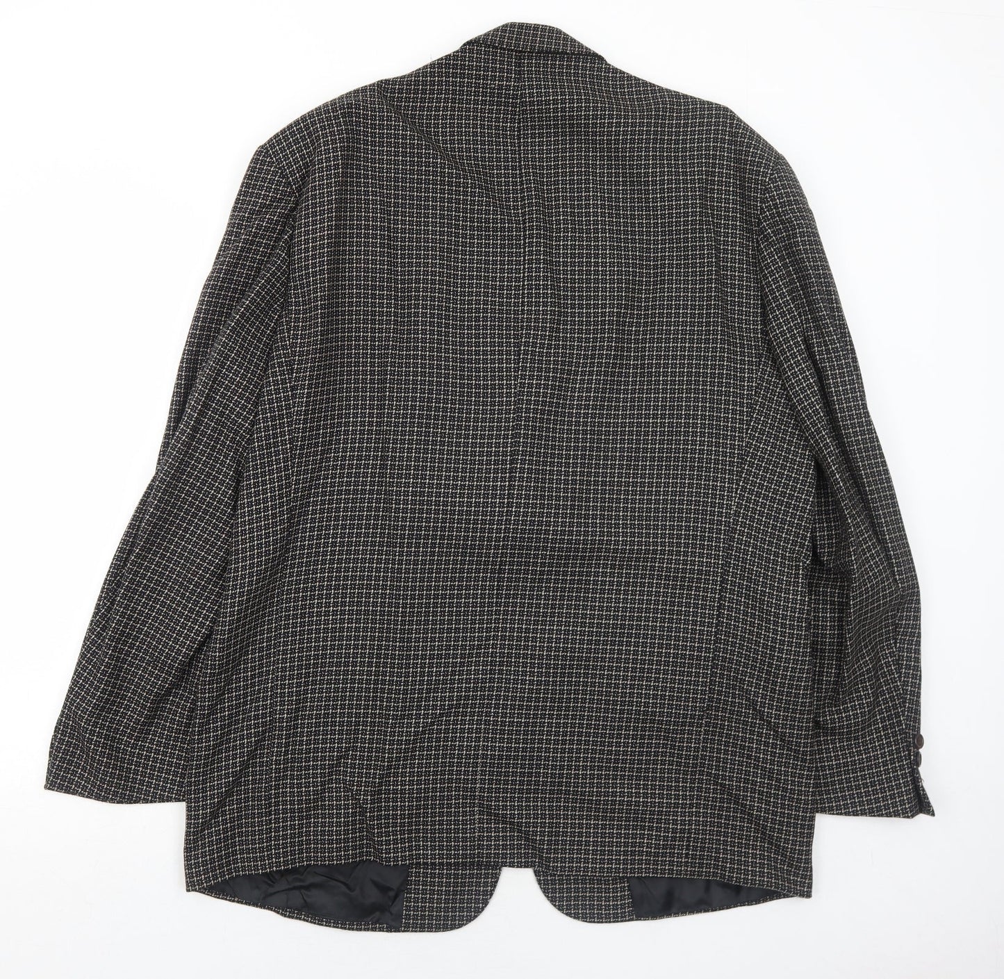 NEXT Mens Black Geometric Wool Jacket Suit Jacket Size 44 Regular