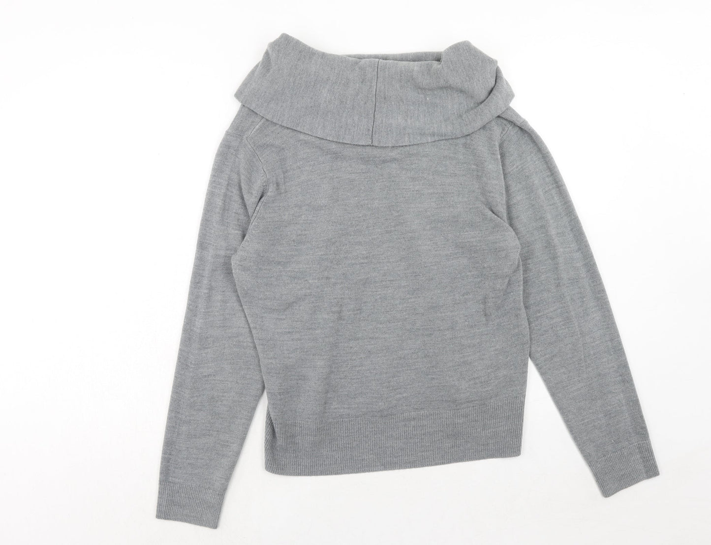 Damart Womens Grey Roll Neck Acrylic Pullover Jumper Size 18