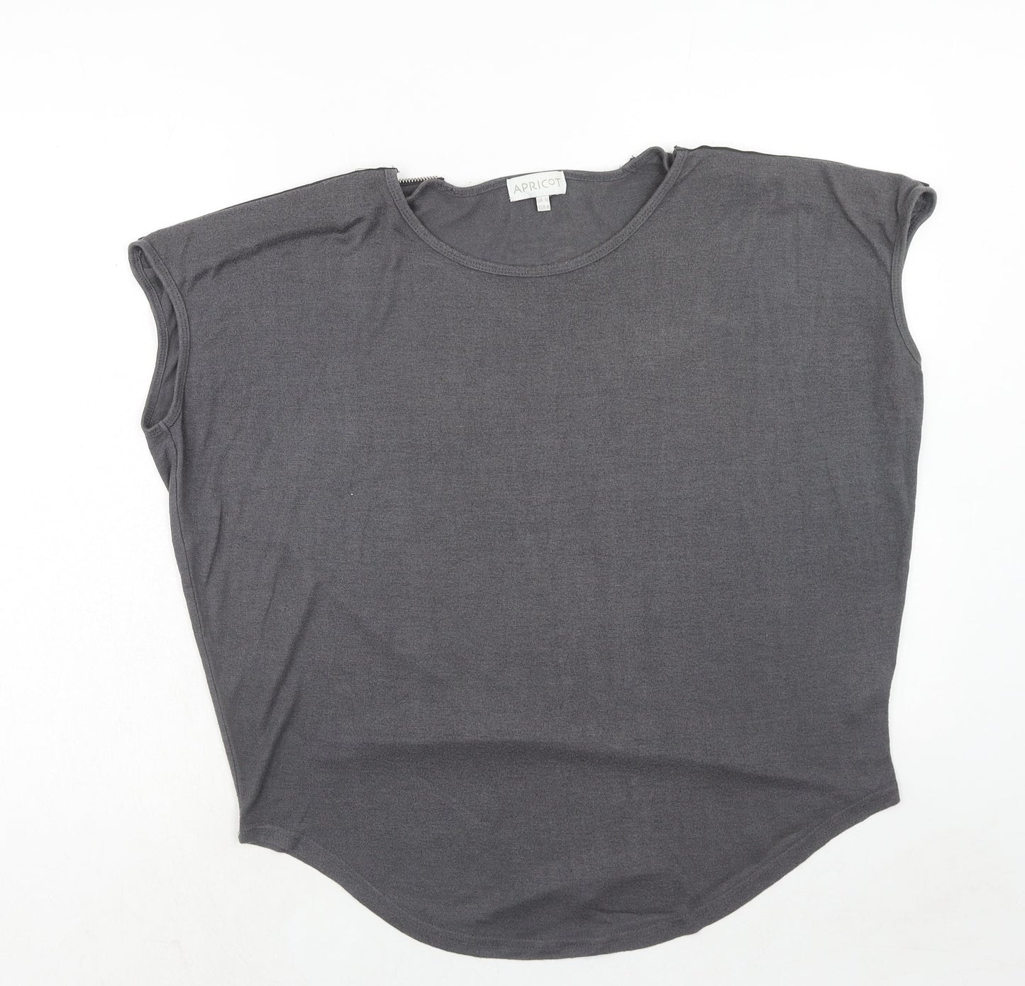 Apricot Womens Grey Polyester Basic T-Shirt Size 12 Round Neck