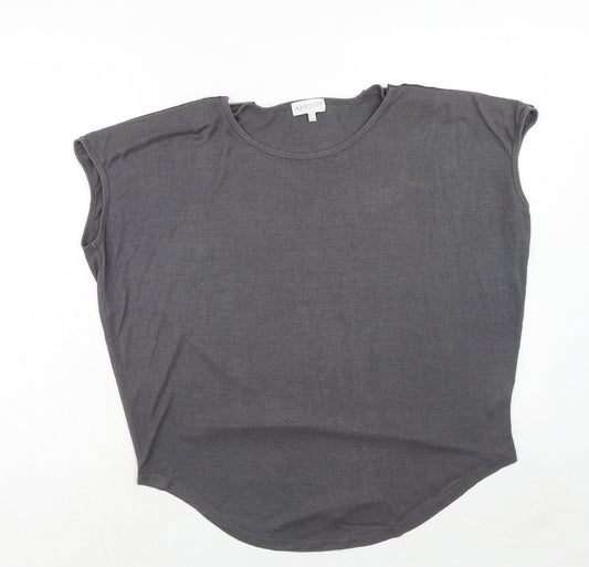 Apricot Womens Grey Polyester Basic T-Shirt Size 12 Round Neck