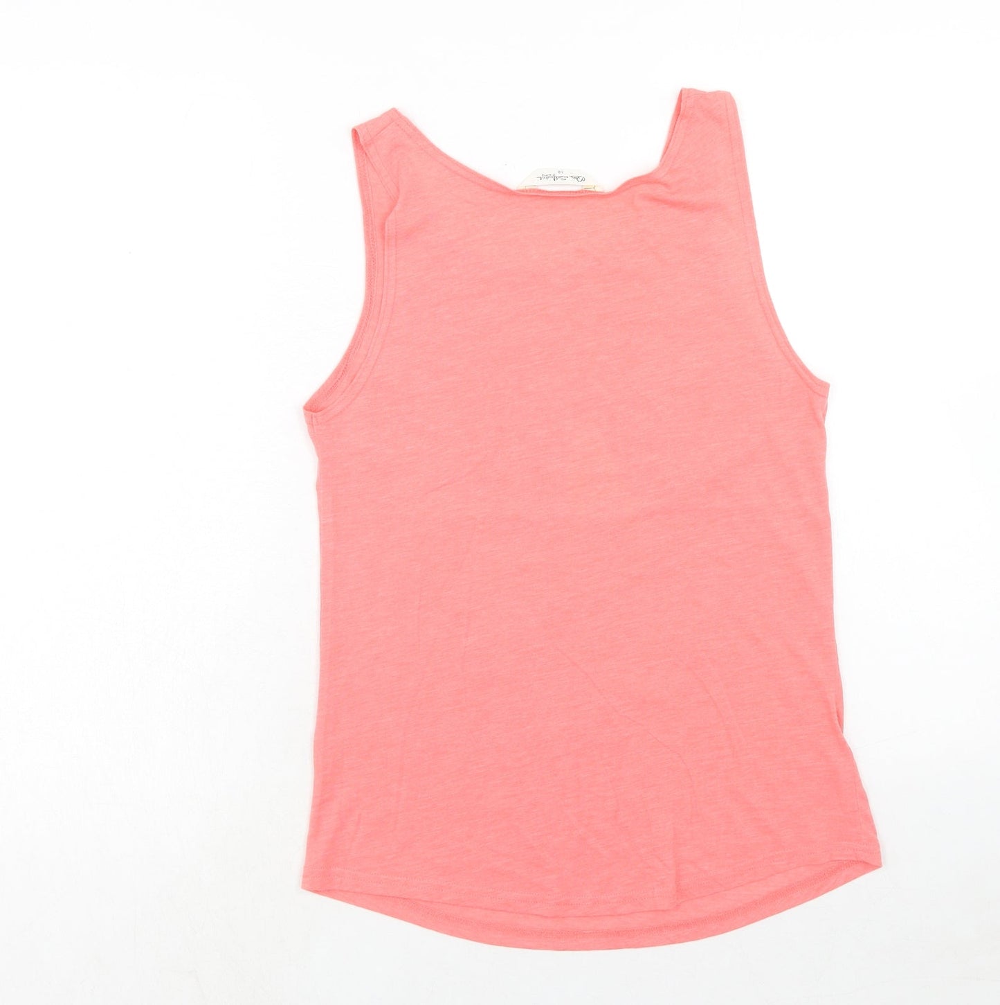Miss Selfridge Womens Pink Polyester Basic Tank Size 10 Round Neck - California