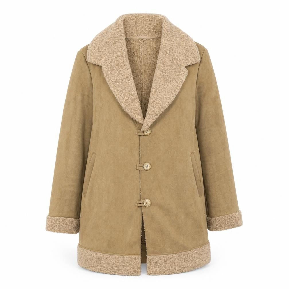 In the Style Womens Brown Overcoat Coat Size 10 Button