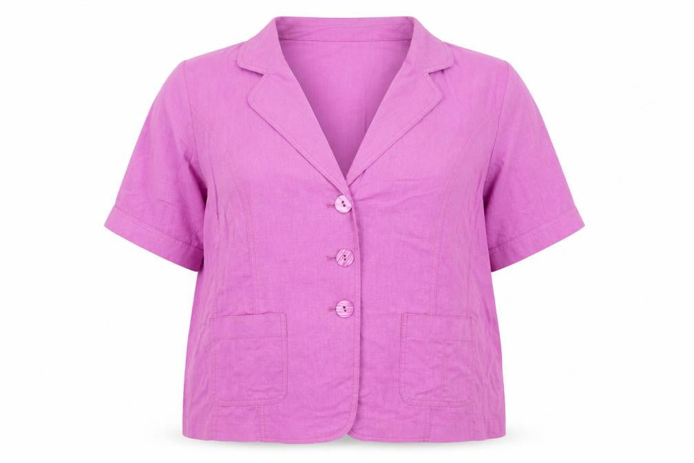 EWM Womens Purple Jacket Blazer Size 22 Button