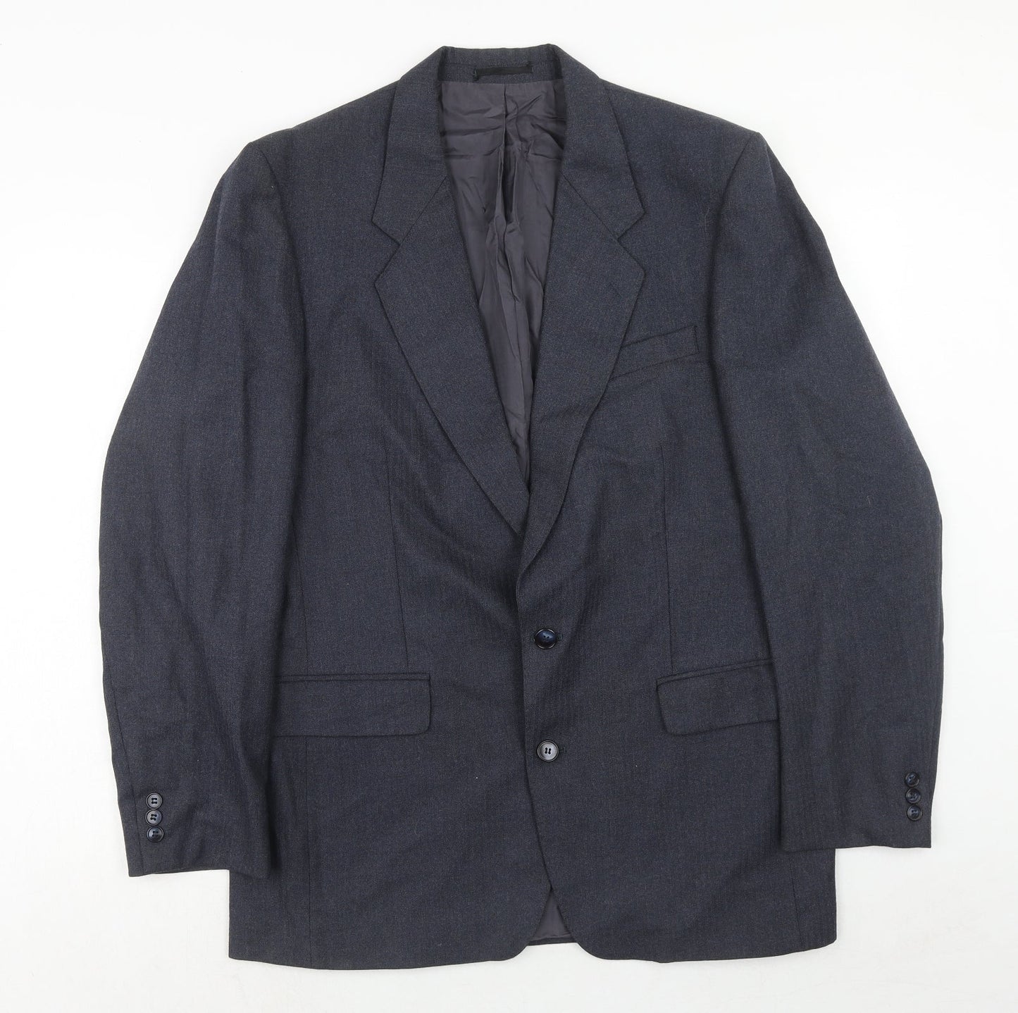 BHS Mens Blue Wool Jacket Suit Jacket Size 42 Regular