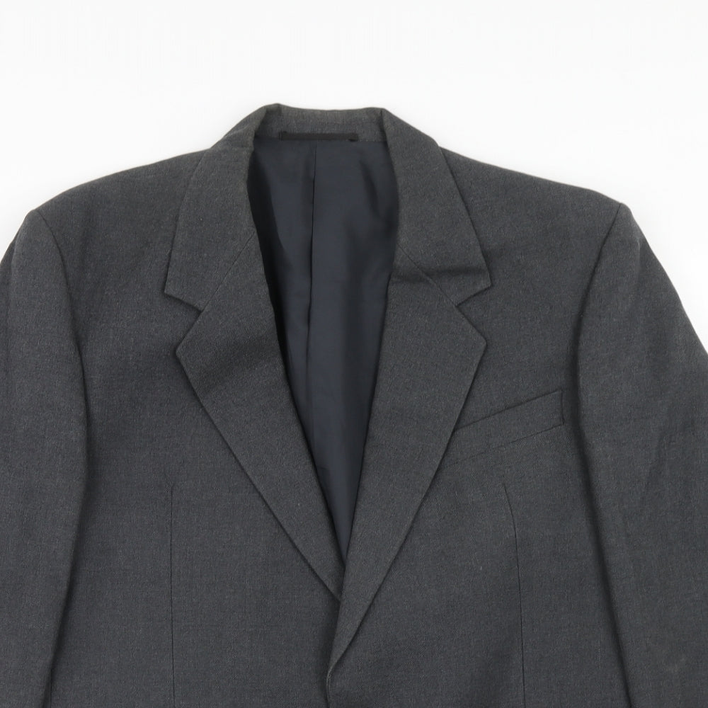 Hornes Mens Grey Wool Jacket Suit Jacket Size 40 Regular