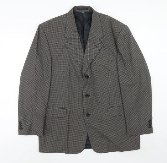 Principles Mens Brown Geometric Polyester Jacket Suit Jacket Size 42 Regular