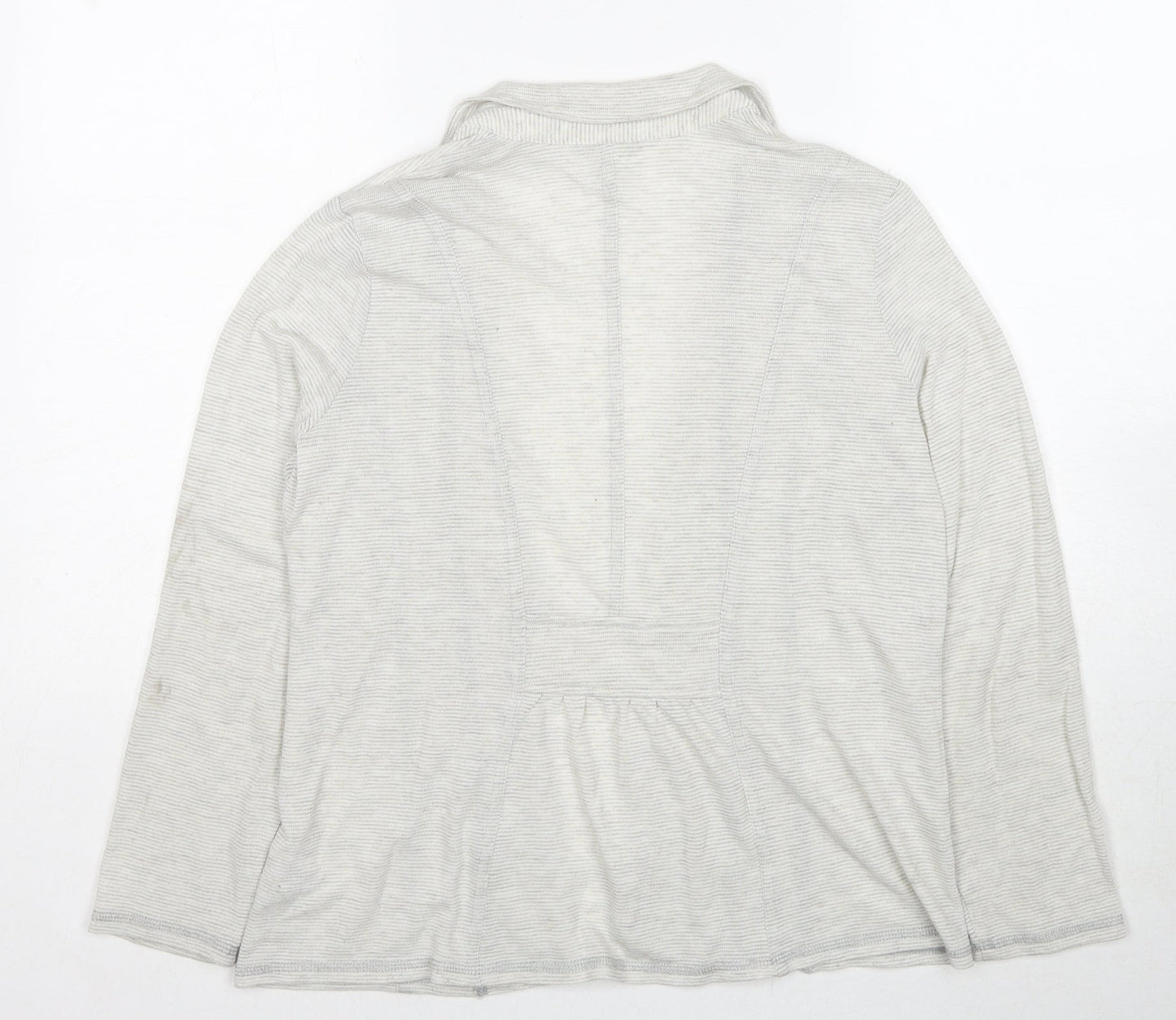 Marks and Spencer Womens Grey V-Neck Viscose Cardigan Jumper Size 16
