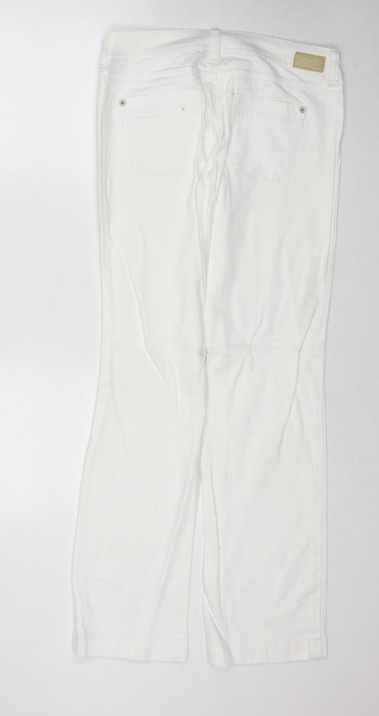 Esprit Womens White Cotton Straight Jeans Size 29 in L32 in Regular Zip