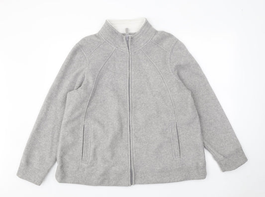 Bonmarché Womens Grey Jacket Size L Zip