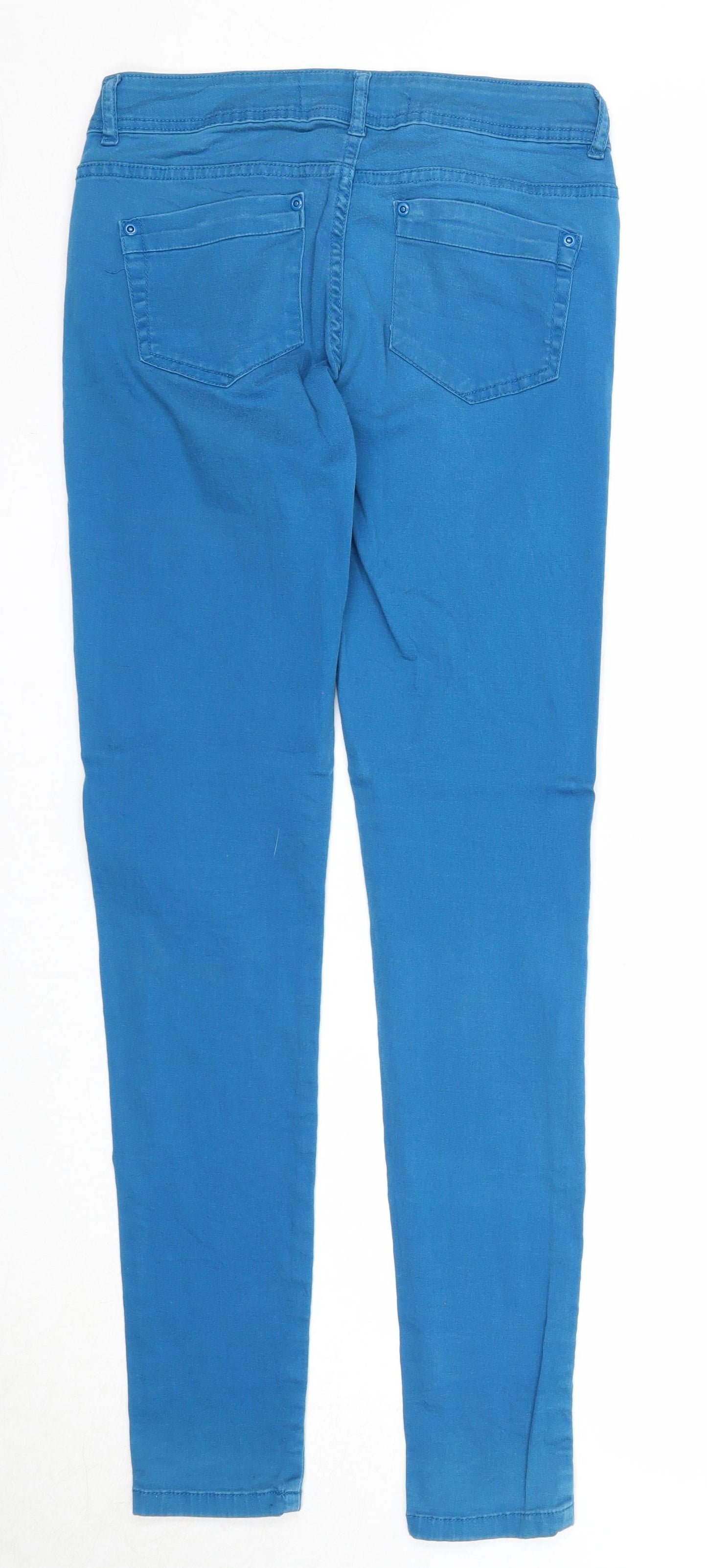 Yes Yes Womens Blue Cotton Skinny Jeans Size 10 Regular Zip