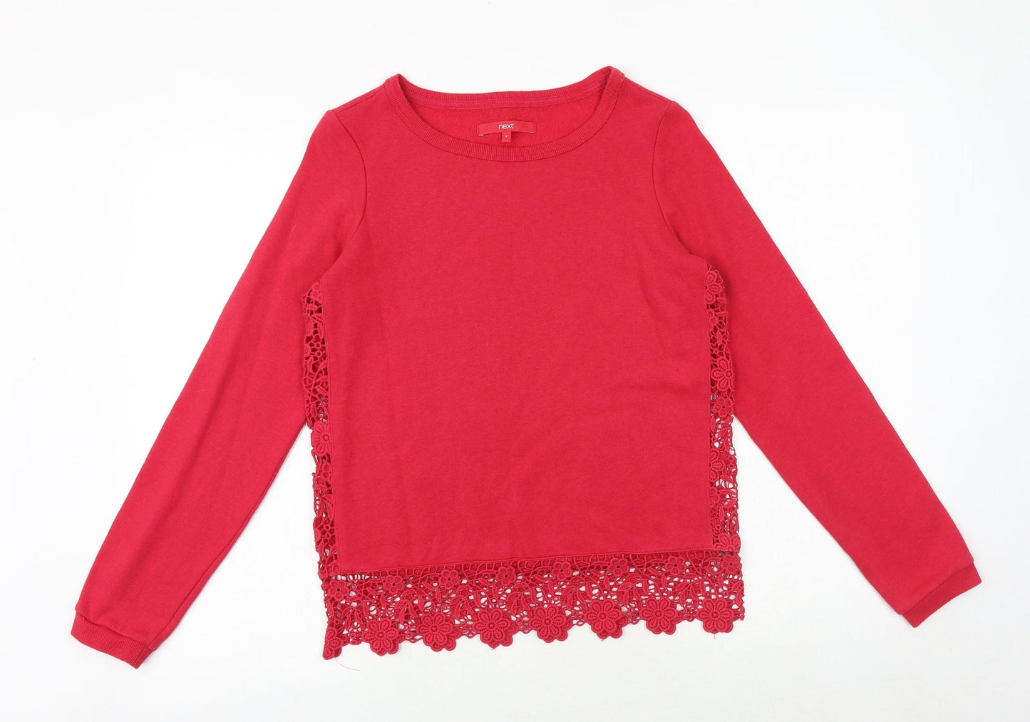 NEXT Womens Red Cotton Pullover Sweatshirt Size 6 Pullover
