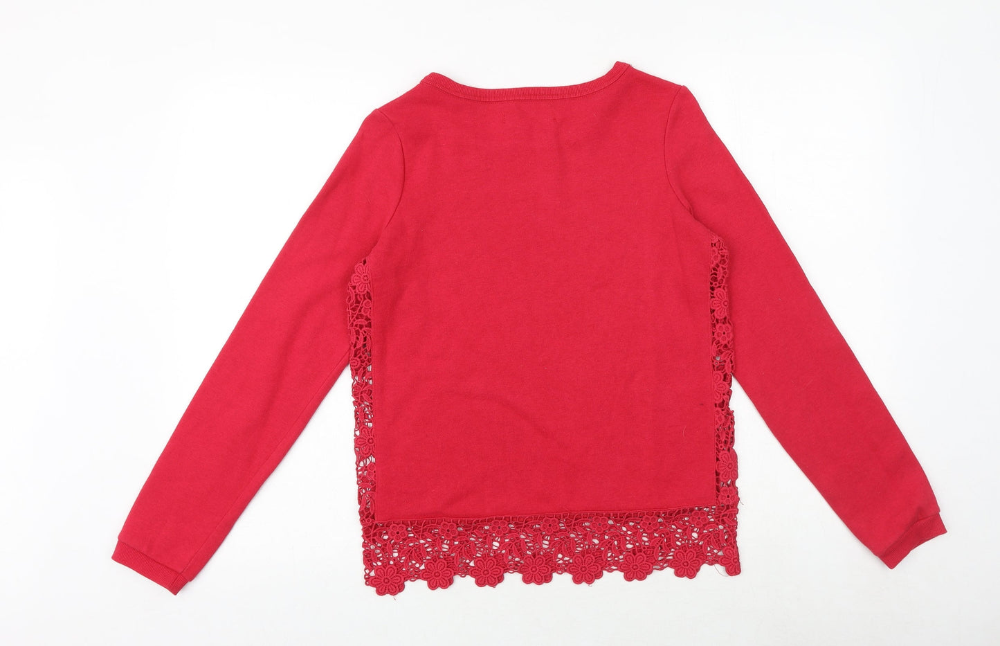 NEXT Womens Red Cotton Pullover Sweatshirt Size 6 Pullover