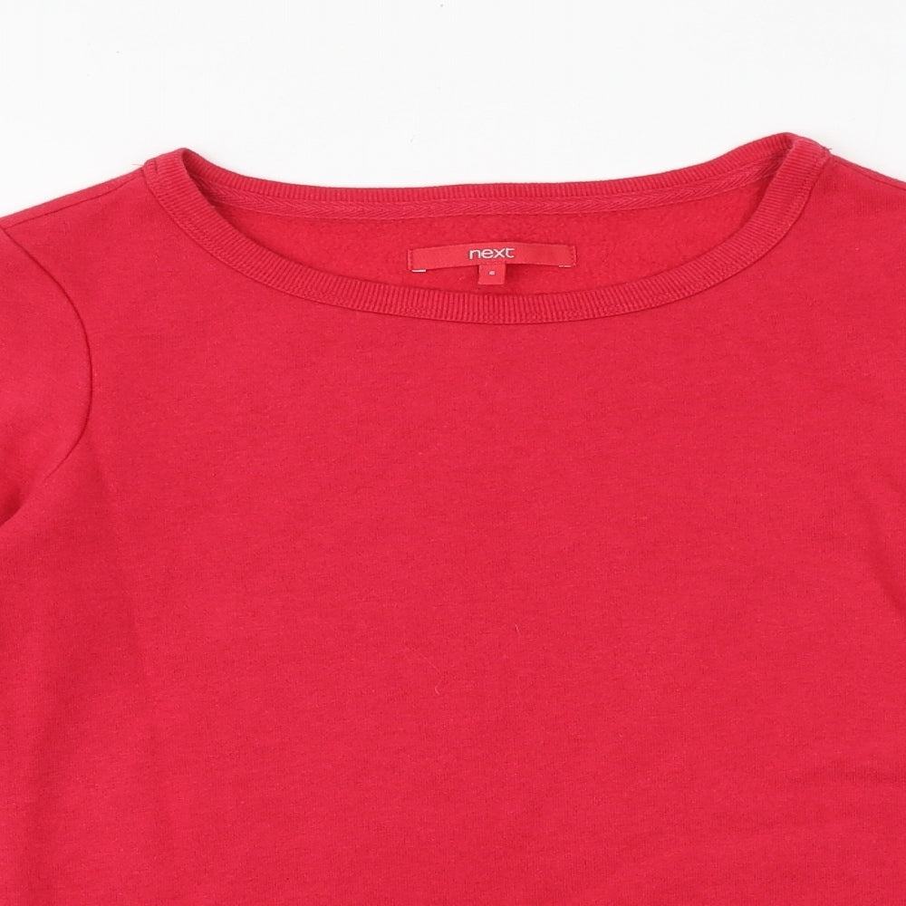 NEXT Womens Red Cotton Pullover Sweatshirt Size 6 Pullover