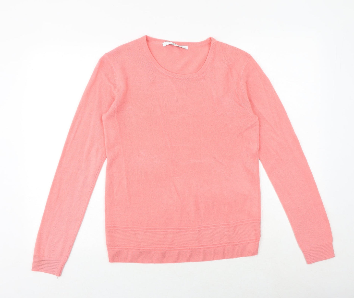 Vida Vi Womens Pink Round Neck Acrylic Pullover Jumper Size M