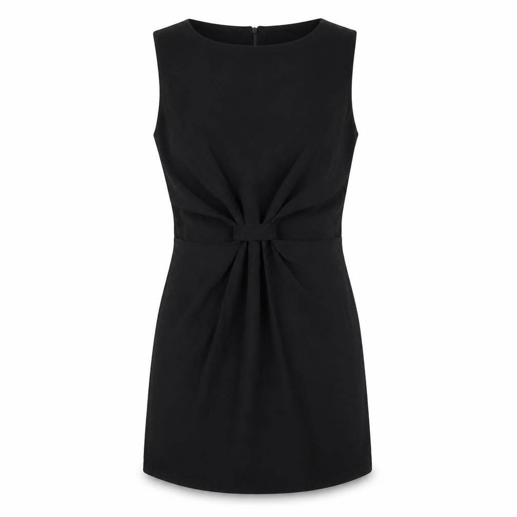 Love Womens Black Polyester A-Line Size M Round Neck Zip