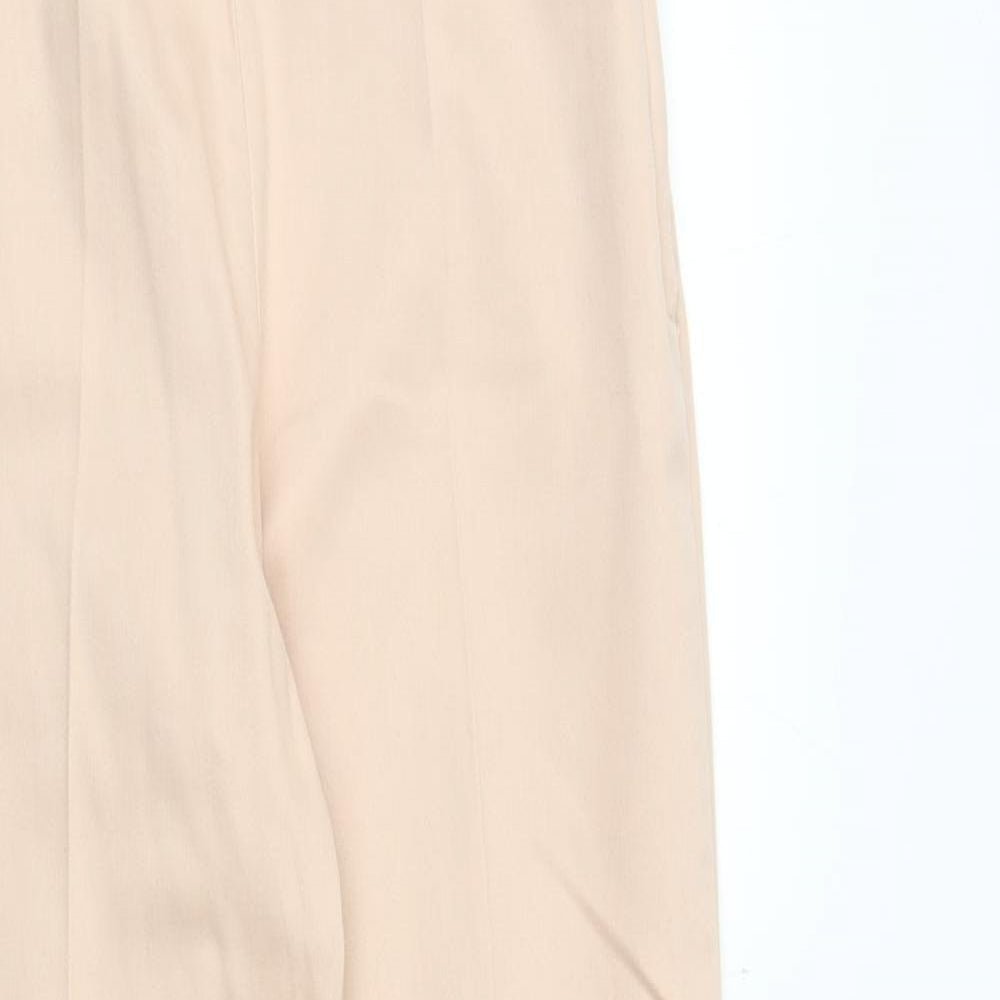 H&M Womens Pink Viscose Chino Trousers Size 8 Regular Zip