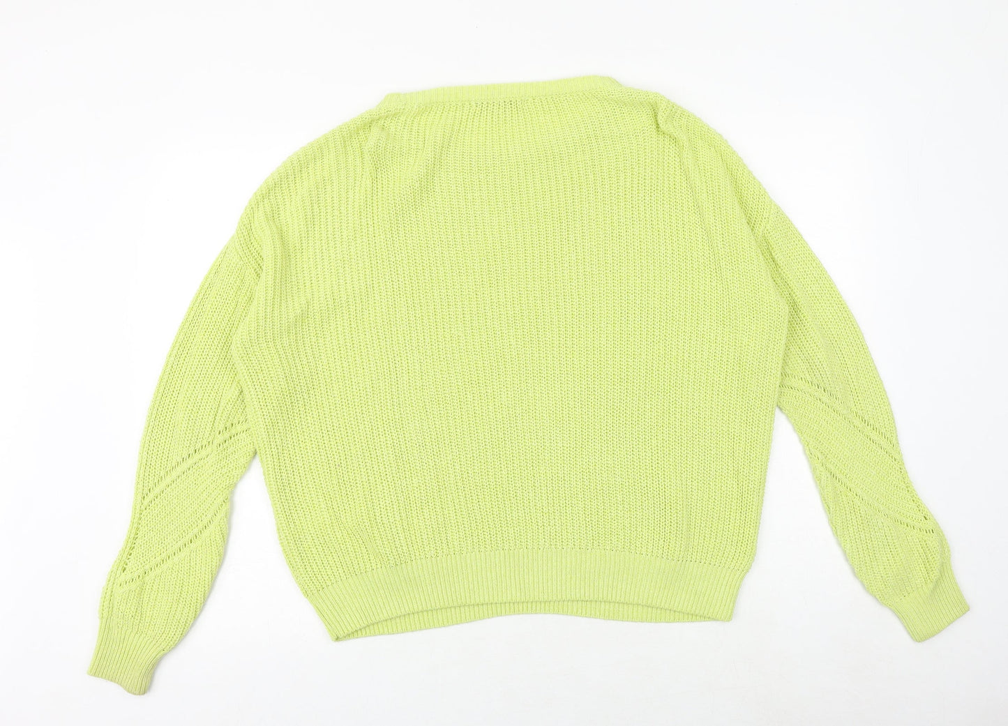 NEXT Womens Green Round Neck Acrylic Pullover Jumper Size S