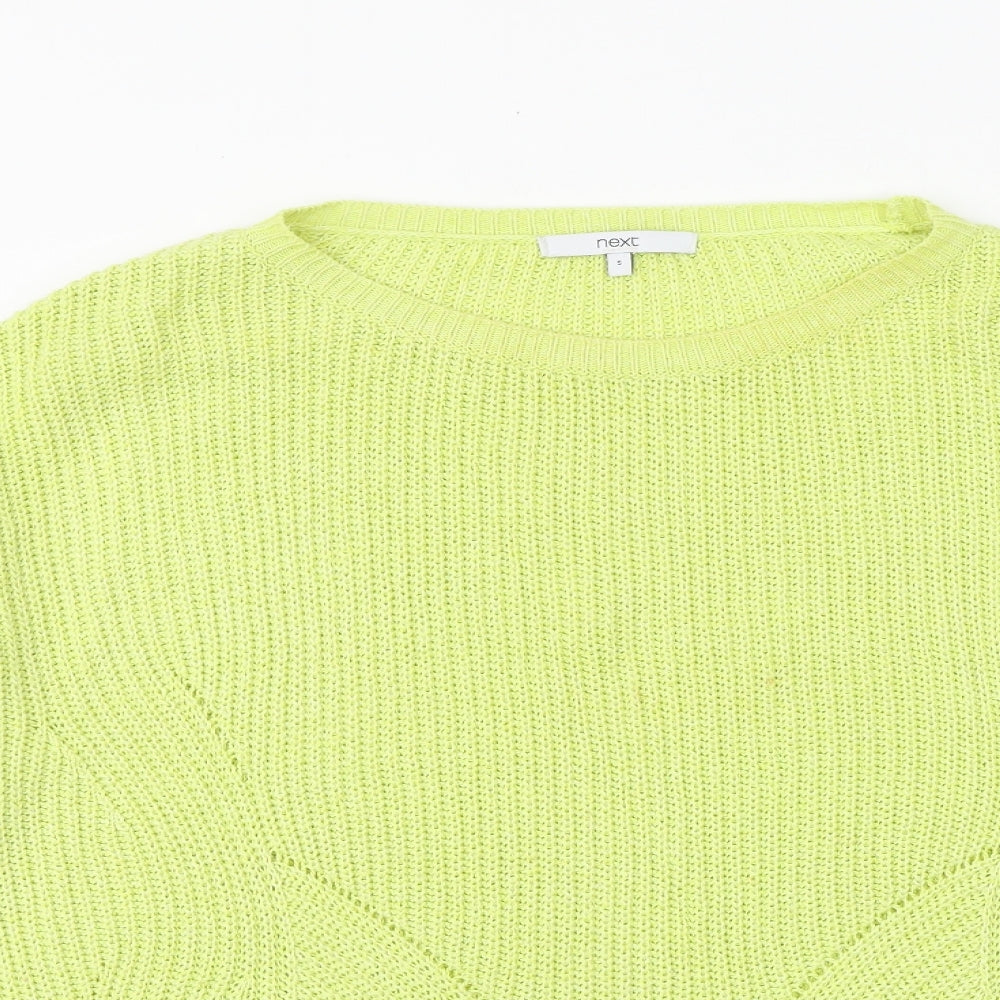 NEXT Womens Green Round Neck Acrylic Pullover Jumper Size S