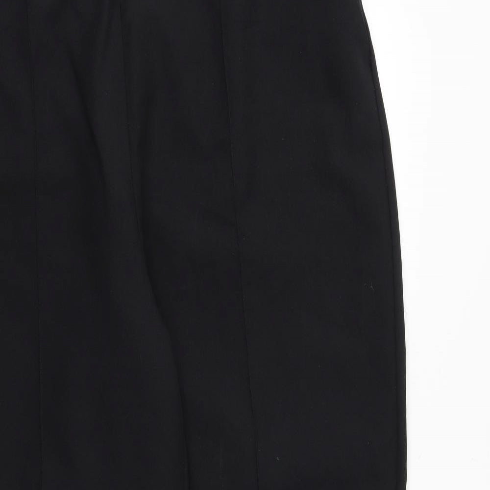 EWM Womens Black Polyester Carrot Trousers Size 38 in Regular