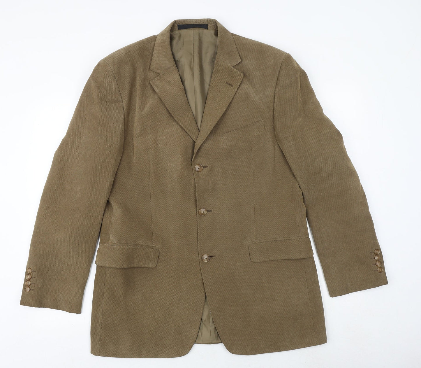 Marks and Spencer Mens Brown Polyester Jacket Blazer Size 40 Regular
