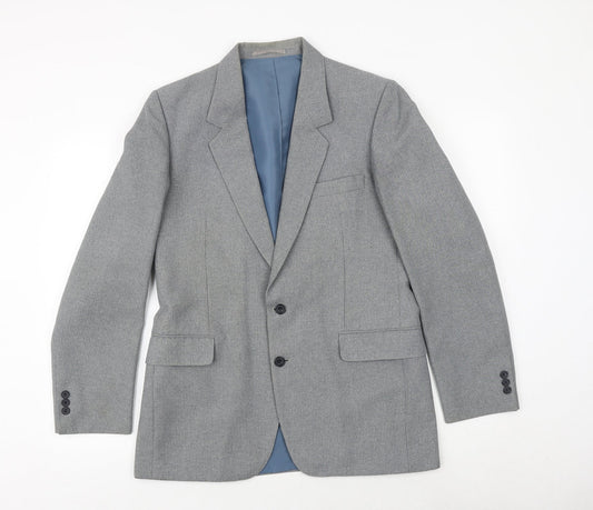 C&A Mens Grey Nylon Jacket Suit Jacket Size 38 Regular