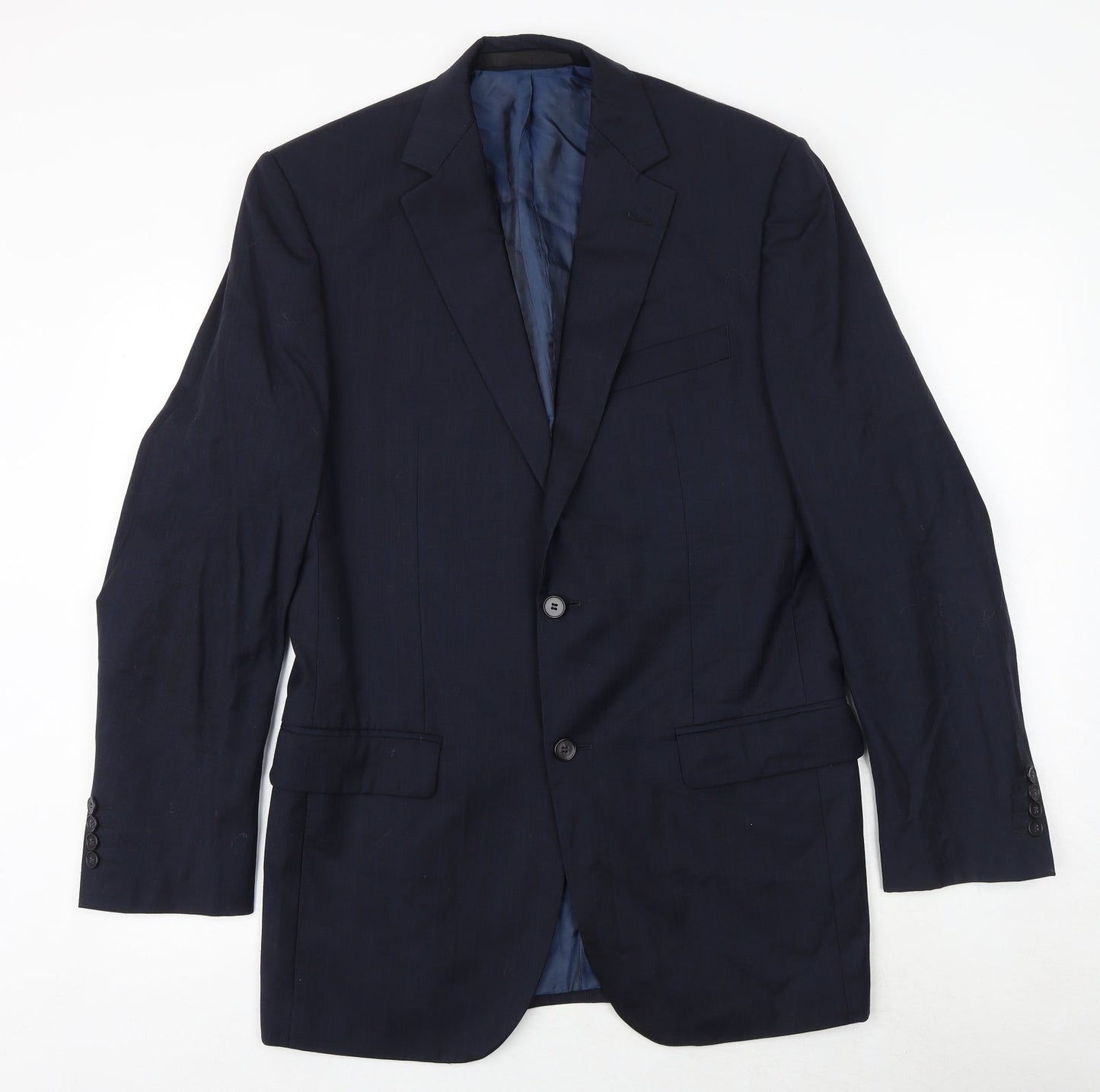 Marks and Spencer Mens Blue Polyester Jacket Suit Jacket Size 38 Regular