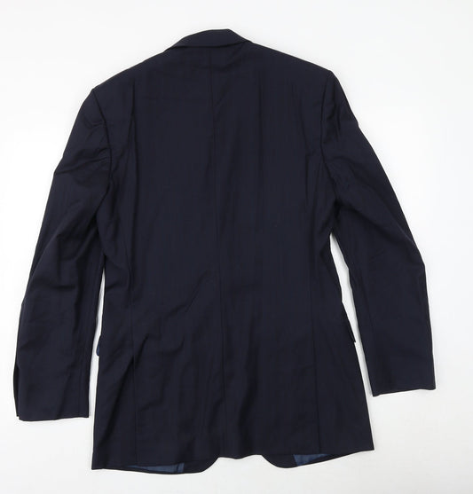 Marks and Spencer Mens Blue Polyester Jacket Suit Jacket Size 38 Regular