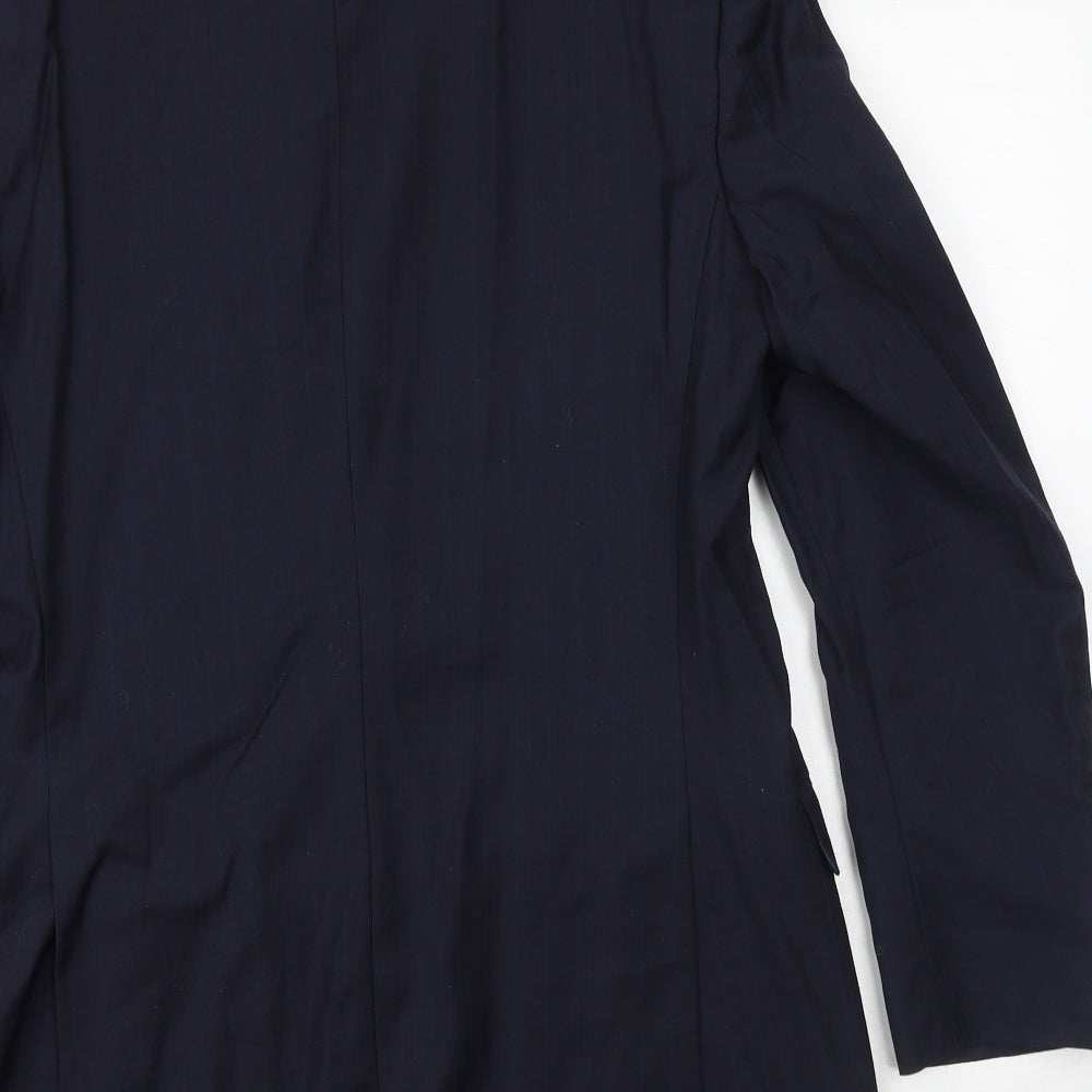 Marks and Spencer Mens Blue Polyester Jacket Suit Jacket Size 38 Regular