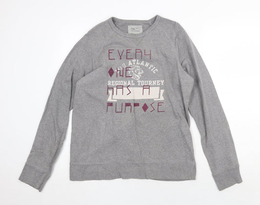 Gap Mens Grey Cotton Pullover Sweatshirt Size S