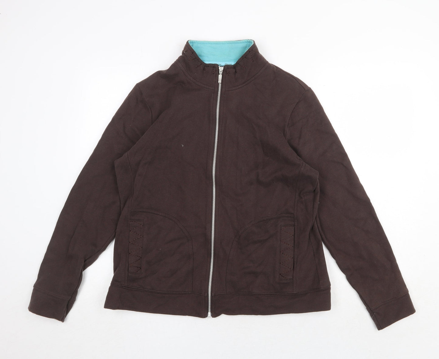 Maine New England Womens Brown Jacket Size 16 Zip