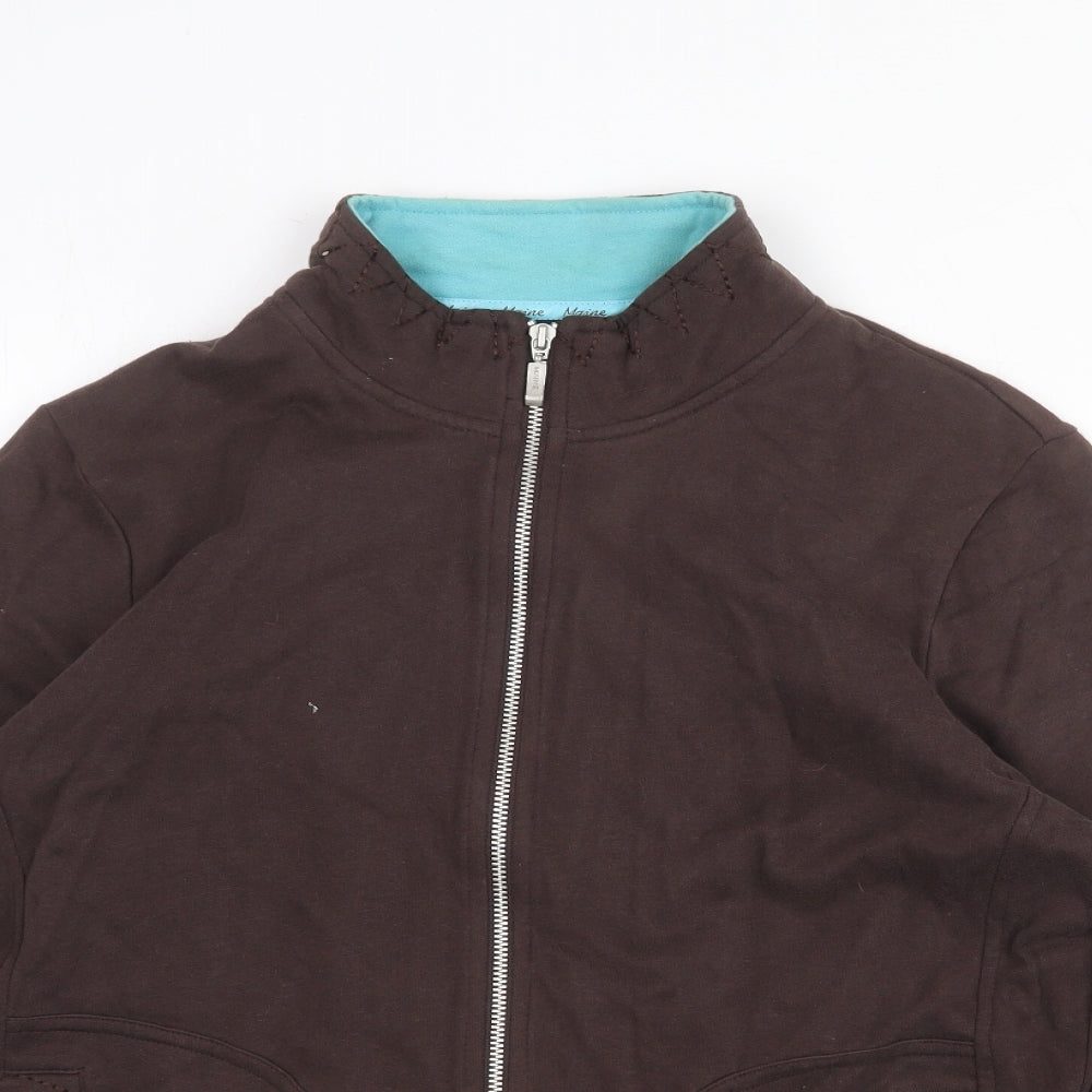 Maine New England Womens Brown Jacket Size 16 Zip