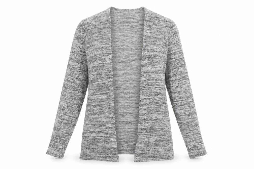 H&M Womens Grey V-Neck Polyester Cardigan Jumper Size M