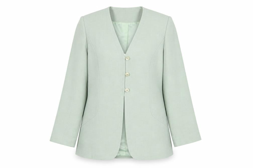 Isabelle Womens Green Jacket Blazer Size 18 Button