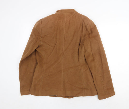 Marks and Spencer Womens Brown Jacket Size 12 Button