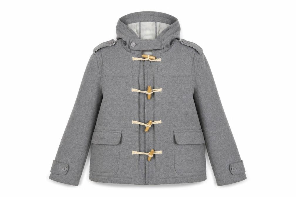 Front view of ASOS women’s grey jacket coat, size M, button