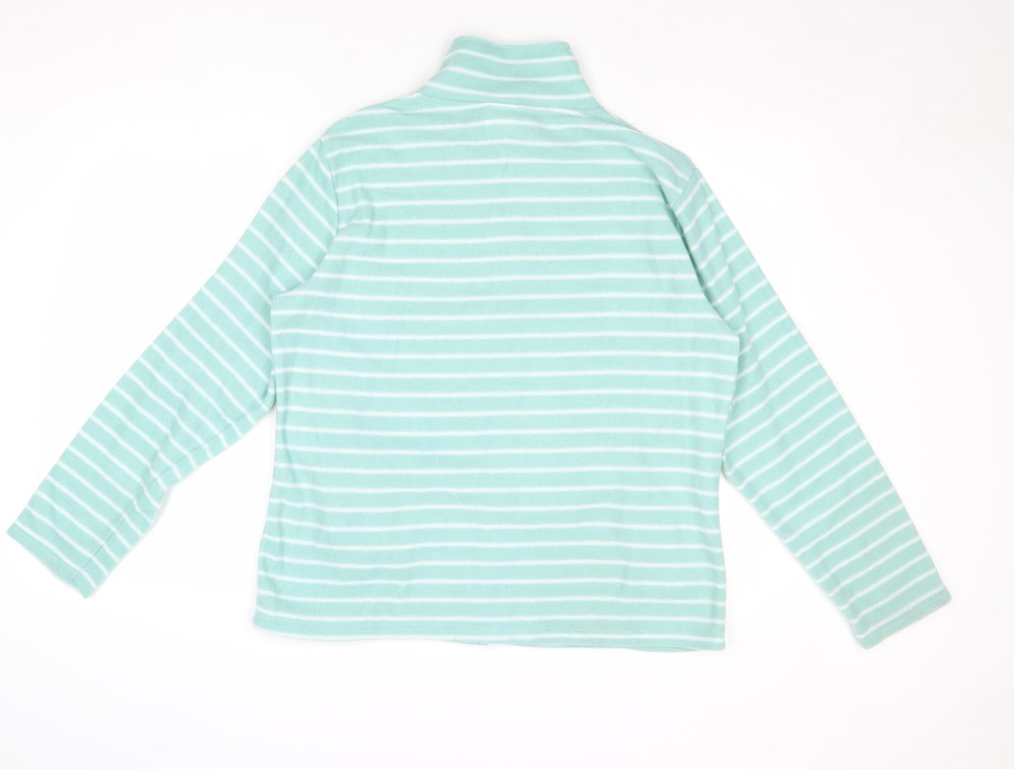 Anne De Lancay Womens Blue Striped Jacket Size M Zip