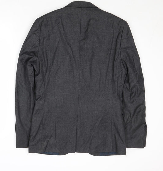 NEXT Mens Grey Wool Jacket Suit Jacket Size 38 Regular