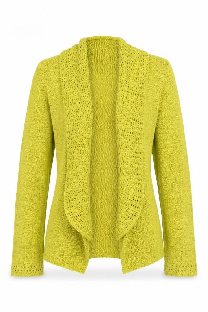 Debenhams Womens Green V-Neck Acrylic Cardigan Jumper Size 14