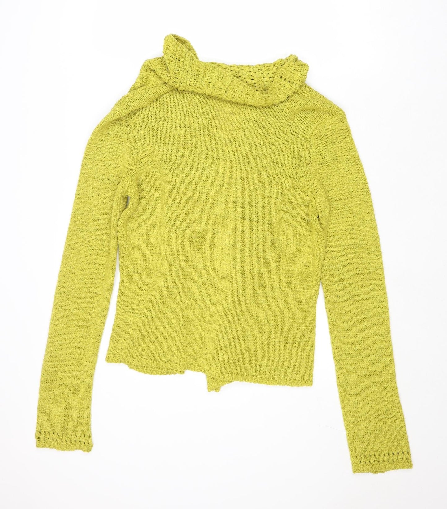 Debenhams Womens Green V-Neck Acrylic Cardigan Jumper Size 14
