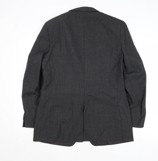 St Michael Mens Grey Polyester Jacket Suit Jacket Size 40 Regular