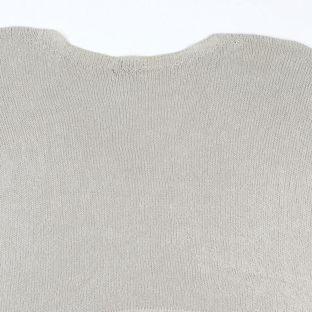 Phase Eight Womens Beige Round Neck Acrylic Pullover Jumper Size M - Size M-L