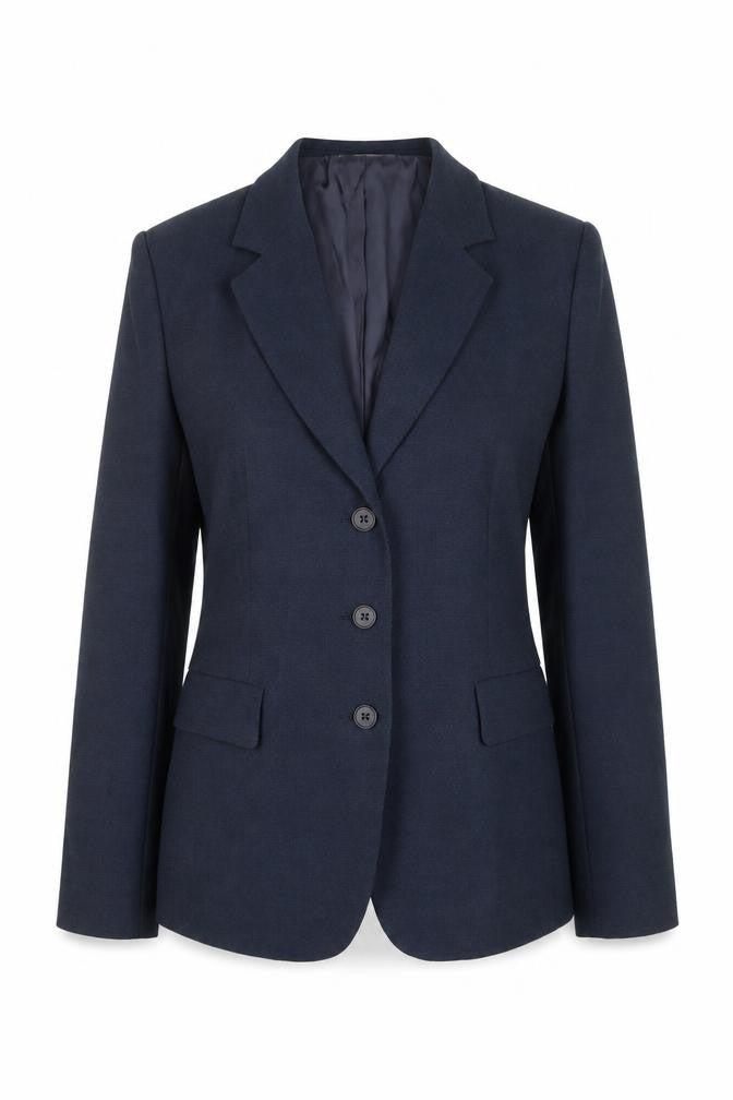 Libra Womens Blue Polyester Jacket Suit Jacket Size 10